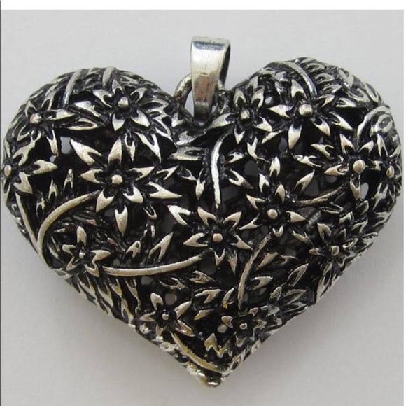 Silver Heart Pendant With 60cm Chain - Picture 2 of 6